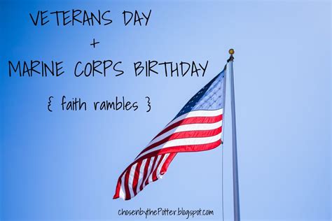 Veterans Day + Marine Corps Birthday {faith rambles}