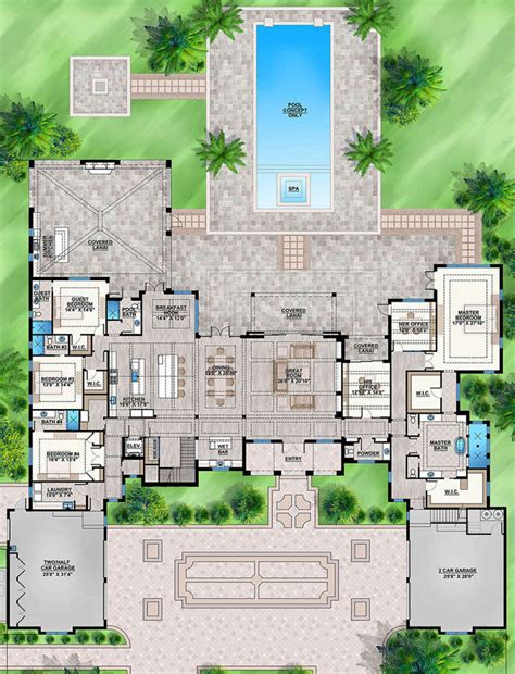 Luxury Plan: 8,285 Square Feet, 7 Bedrooms, 8.5 Bathrooms - 5565-00047