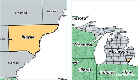 Wayne County, Michigan / Map of Wayne County, MI / Where is Wayne County?