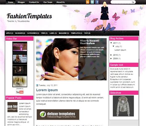 50 Free Fashion Blog Templates