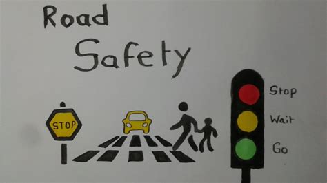 Traffic Safety Poster | Drawing & Painting On Traffic Safety Day - YouTube