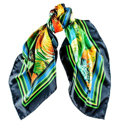 Black.co.uk Iana Italian Silk Scarf in Blue | Lyst