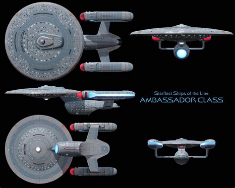 Ambassador Class Starship - High Resolution by Enethrin on DeviantArt Star Trek Art, Star Trek ...