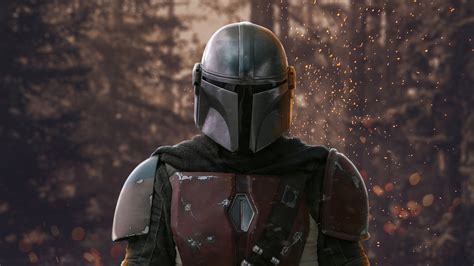 Download Mandalorian Close-Up 3840 x 2160 Star Wars Wallpaper | Wallpapers.com