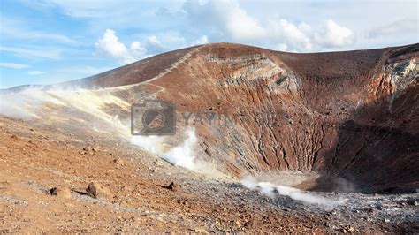 Lipari Islands active volcano by magann Vectors & Illustrations with ...