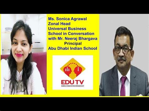 Mr Neeraj Bhargav Principal Abu Dhabi Indian School Speaks to Edu TV ...