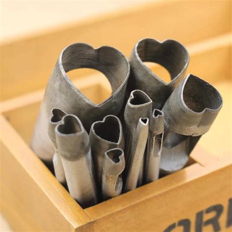 New 10pcs Diy Leather Punch Heart Shape Punches Leather Craft Tool hole ...