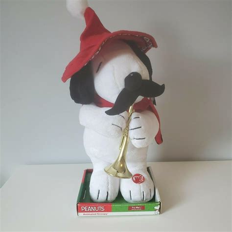 Snoopy Animated Mexican Musical Christmas Plush with Trumpet | #3883071423