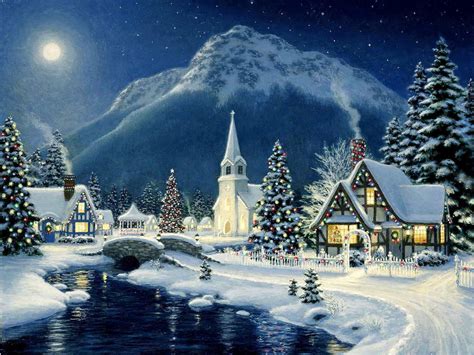 Christmas Scenery Wallpapers - Top Free Christmas Scenery Backgrounds ...