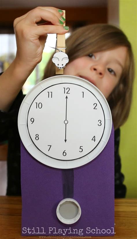 Hickory Dickory Dock Clock Craft & Time Telling Activity for Kids ...