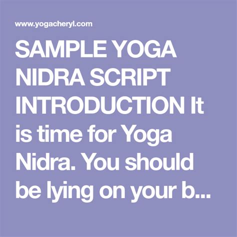 best yoga nidra script