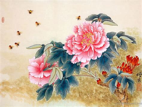 Chinese Flower Painting Hd Wallpaper | Best Flower Site