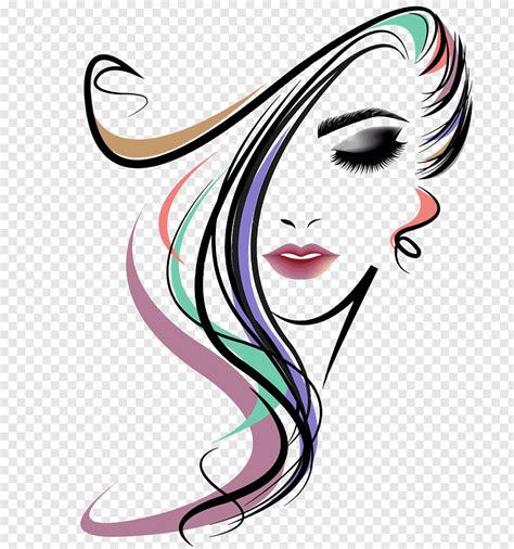 Women Long Hair Style, girl face png | Logo salon de belleza, Logo de ...