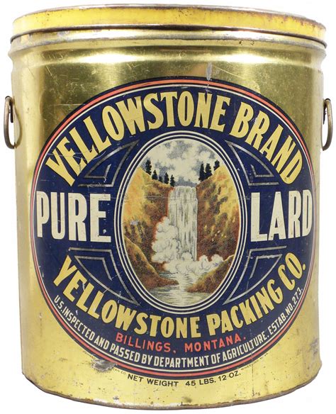 Yellowstone Brand Pure Lard Tin