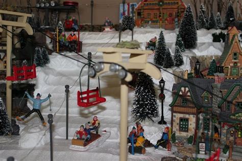 Miniature Christmas Village Ski Lift Gondola | Diy christmas village ...