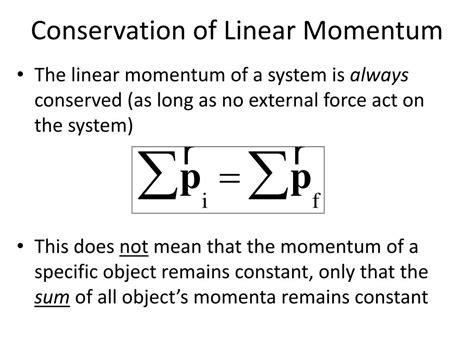 PPT - Chapter 10: Linear Momentum & Collisions PowerPoint Presentation ...