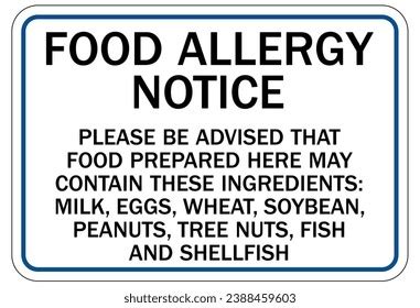 Peanut Allergy Warning Sign Labels Stock Vector (Royalty Free ...