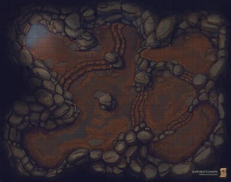 Cave (24x19) : battlemaps | Fantasy world map, Dungeon maps, Fantasy map