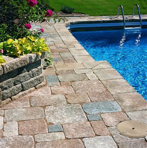 25 Stone Pool Deck Design Ideas | DigsDigs