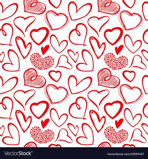 Love heart seamless pattern Royalty Free Vector Image