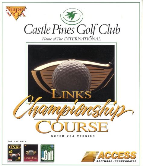 Links: Championship Course - Castle Pines Golf Club (1994) DOS box cover art - MobyGames