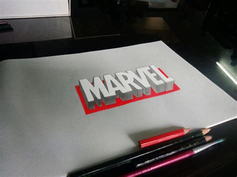 MARVEL Studios logo 3D drawing by JosukuttyusArt on DeviantArt