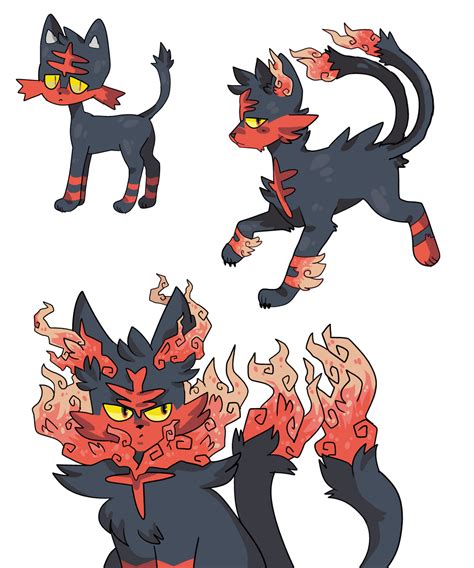 litten evolution designs by wqlf on DeviantArt