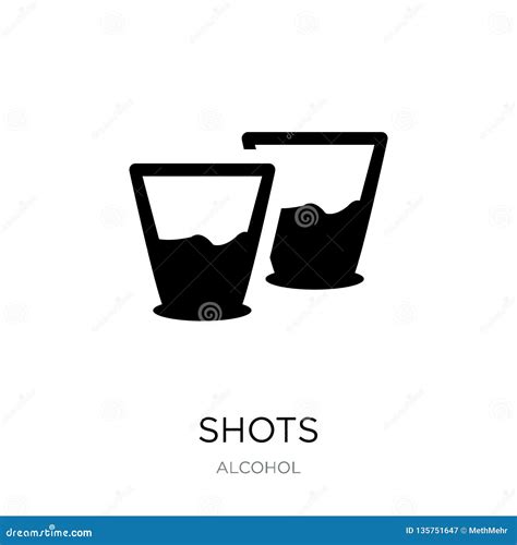 Shots Icon in Trendy Design Style. Shots Icon Isolated on White Background Stock Vector ...