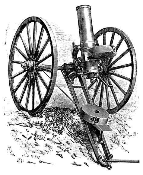 Gatling Gun 19Th Century. Nan Improved Version Of Richard Jordan ...