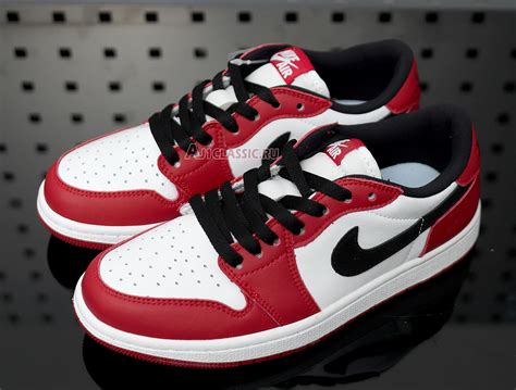 Air Jordan 1 Retro Low OG Chicago 705329-600 Varsity Red/Black-White Sneakers