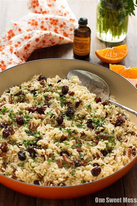 Cranberry-Orange Rice Pilaf - One Sweet Mess