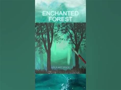 Enchanted Forest Painting Tutorial, Aesthetic Green Painting ,Painting ...