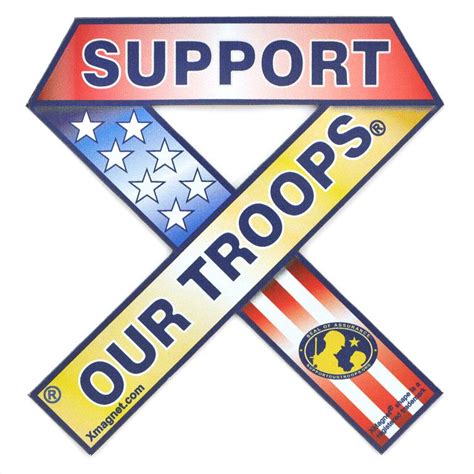 Support Our Troops Flag Pattern Camo Camouflage Vehicle Magnet Ribbon - Support Our Troops