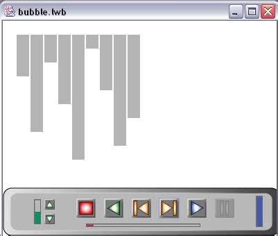 Screenshots of the bubblesort visualization. | Download Scientific Diagram