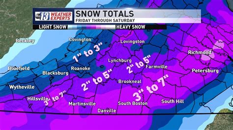 Snow totals increase in the Heart of Virginia | WSET