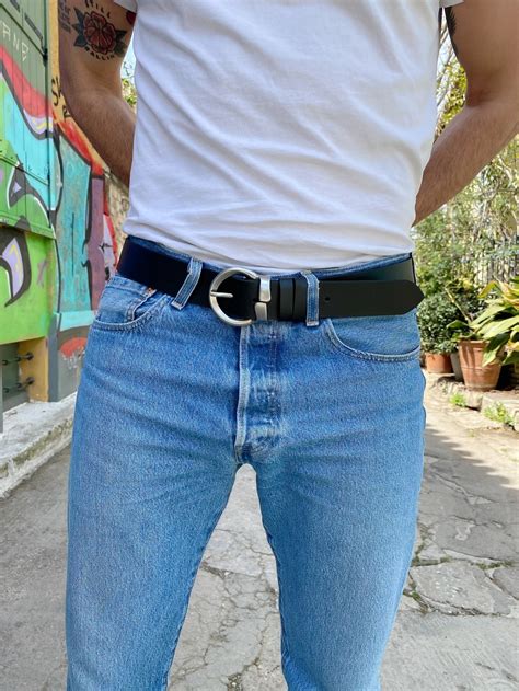 Men Leather Belt Real Genuine Leather Belt Black Leather | Etsy