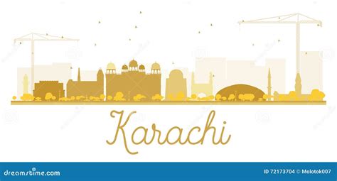 Karachi City Skyline Golden Silhouette. Stock Vector - Illustration of ...