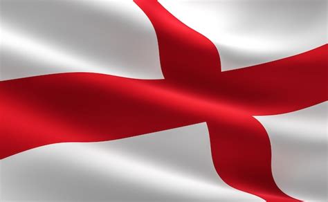 Premium Photo | Flag of england - st george's cross. 3d illustration of the england flag waving.