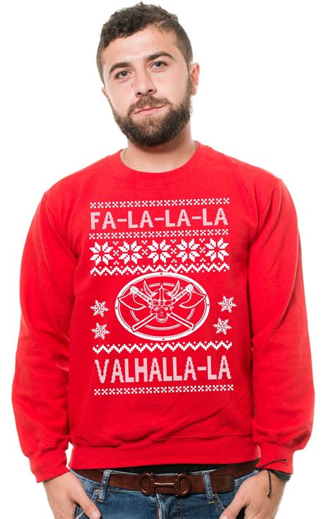 Valhalla Falala Sweater Vikings Fa La La Funny Christmas - Etsy