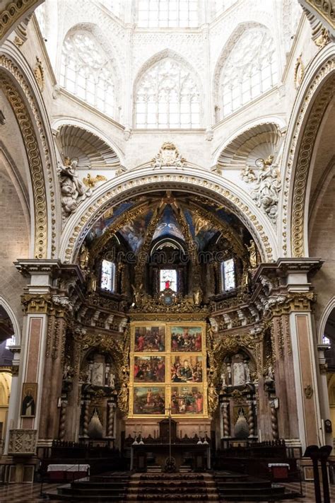 Architectural Detail of the Valencia Cathedral in Spain Editorial ...