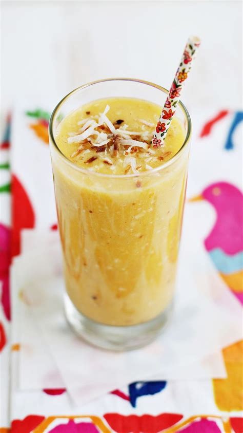 Tropical Pineapple Smoothie - A Beautiful Mess | Pineapple smoothie, Smoothie recipes, Food