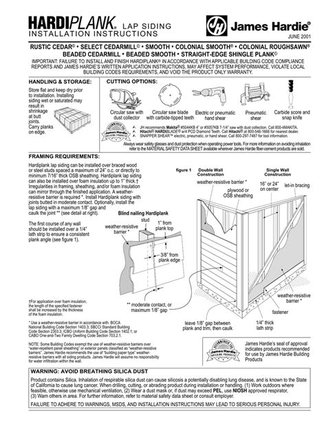 HARDIPLANK Installation Instructions