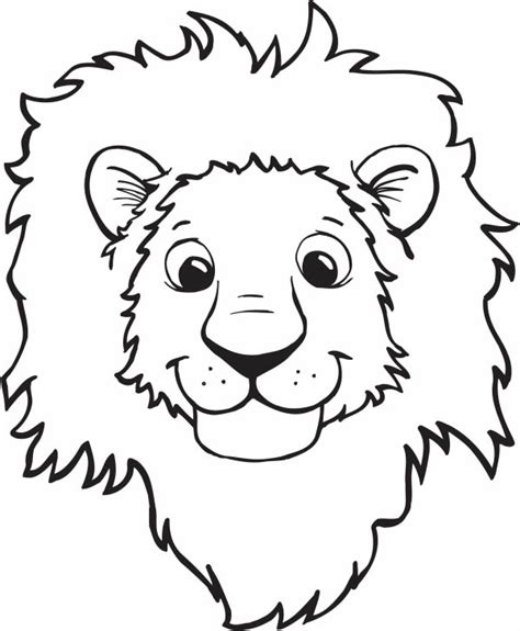 Lion Face Printable Coloring Pages - DiyailBlackburn