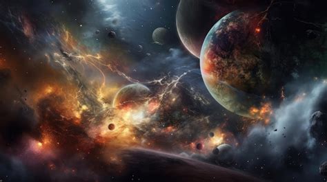 Space Background Illustration Generative AI | Premium AI-generated image