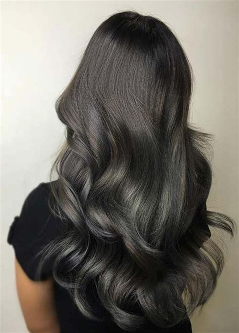 Dunkle Haarfarbe Ideen für 2018 | Cabello gris oscuro, Color de pelo ...