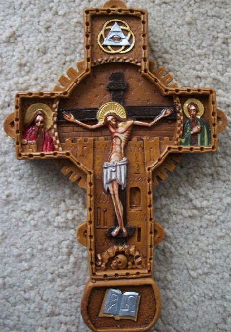 Hand Painted Romanian Orthodox Cross -Christian Wall Plaques