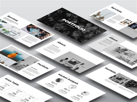 Minimal Portfolio PowerPoint Template by TemplySlides on Dribbble