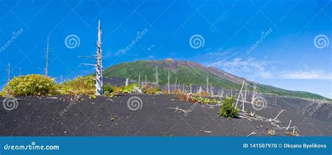 Volcano Tyatya on Island Kunashir, Kurily, Russia Stock Photo - Image of caldera, lava: 141507970