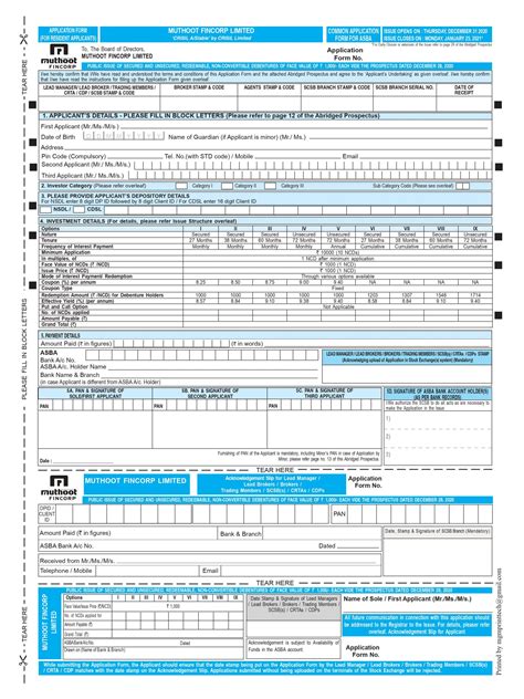 IPO/NCDs/SME IPO Application Forms - MGM Print Tech Pvt. Ltd.