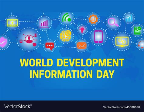 World development information day colorful Vector Image